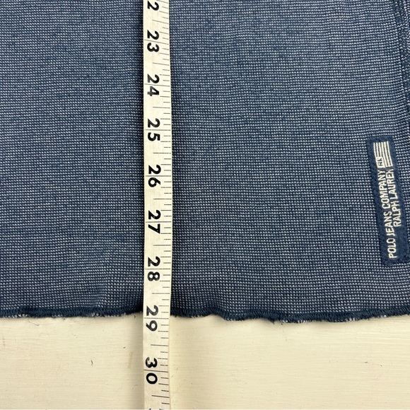 Polo Jeans Company Men’s waffle knit long sleeve shirt size XL Blue - Picture 5 of 6